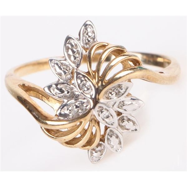 10K YELLOW & WHITE GOLD LADIES RING