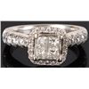 Image 1 : 1.0CTW DIAMOND 14K WHITE GOLD LADIES RING W/ CERT