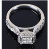 Image 2 : 1.0CTW DIAMOND 14K WHITE GOLD LADIES RING W/ CERT