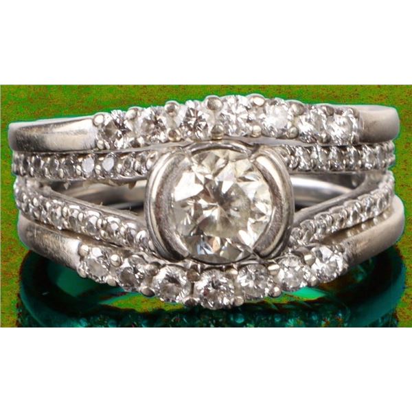 2.13CTW 14K NATURAL  DIAMOND LADIES WEDDING SET