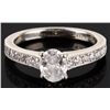 Image 1 : VS2 NATURAL DIAMOND 0.66CT 14K WHITE GOLD RING