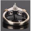 Image 4 : 14K WHITE GOLD 1/3CT MARQUISE DIAMOND LADIES RING