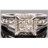 Image 3 : 14K WHITE GOLD DIAMOND LADIES WEDDING RING SET