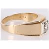 Image 2 : 14K YELLOW GOLD 0.50CT DIAMOND MEN'S RING