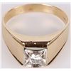 Image 3 : 14K YELLOW GOLD 0.50CT DIAMOND MEN'S RING