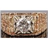 Image 1 : 1.5CT NATURAL DIAMOND 14K GOLD NUGGET MEN'S RING