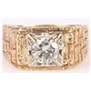 Image 2 : 1.5CT NATURAL DIAMOND 14K GOLD NUGGET MEN'S RING