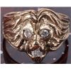 Image 1 : 14K YELLOW GOLD DIAMOND LION MEN'S RING