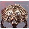Image 2 : 14K YELLOW GOLD DIAMOND LION MEN'S RING
