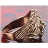 Image 3 : 14K YELLOW GOLD DIAMOND LION MEN'S RING