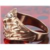 Image 4 : 14K YELLOW GOLD DIAMOND LION MEN'S RING