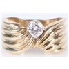 Image 1 : 0.33CT DIAMOND ROUND SOLITAIRE 14K GOLD RING