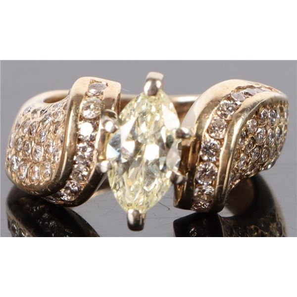 1.25 CT. MARQUIS DIAMOND 14K RING RETURNED