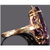 Image 2 : ~6.0CT MARQUISE AMETHYST 14K YELLOW GOLD RING