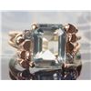 Image 2 : AQUAMARINE DIAMOND 14K YELLOW GOLD LADIES RING