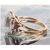 Image 3 : AQUAMARINE DIAMOND 14K YELLOW GOLD LADIES RING
