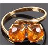 Image 1 : 14K YELLOW GOLD ORANGE CITRINE LADIES RING