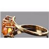 Image 2 : 14K YELLOW GOLD ORANGE CITRINE LADIES RING