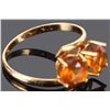 Image 3 : 14K YELLOW GOLD ORANGE CITRINE LADIES RING