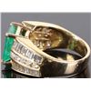 Image 2 : NATURAL COLOMBIAN EMERALD & DIAMONDS 14K GOLD RING