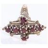Image 1 : ANTIQUE 14K YELLOW GOLD GARNET CROSS RING