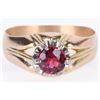 Image 1 : 1CT ROUND CUT GARNET 14K GOLD LADIES RING