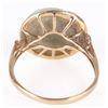 Image 4 : 14K GOLD LIGHT GREEN JADE MOON LADIES RING