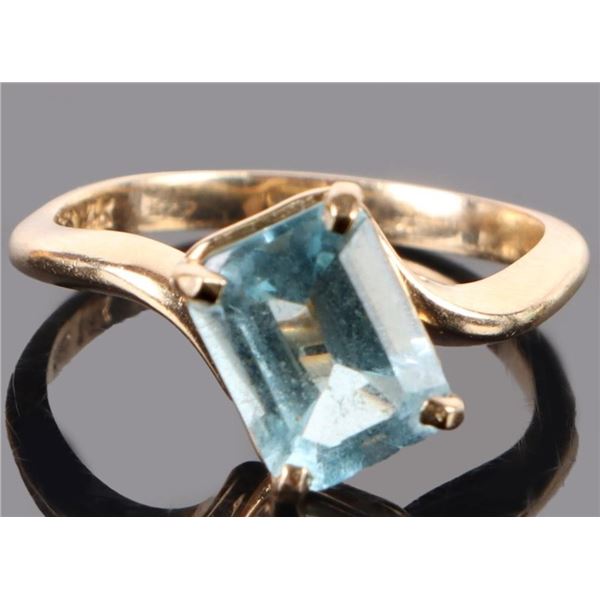 1.0CT TOPAZ 14K YELLOW GOLD LADIES RING