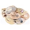 Image 2 : BEAUTIFUL 14K LADIES  TRI COLORED LEAF RING