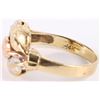 Image 3 : BEAUTIFUL 14K LADIES  TRI COLORED LEAF RING