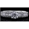 Image 1 : 0.53CT SI2 CENTER DIAMOND 18K WHITE GOLD RING