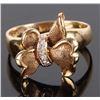 Image 1 : 18K YELLOW GOLD & DIAMOND BOW LADIES RING