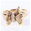 Image 2 : 18K YELLOW GOLD & DIAMOND BOW LADIES RING