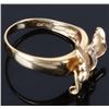 Image 3 : 18K YELLOW GOLD & DIAMOND BOW LADIES RING