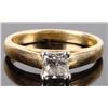 Image 1 : 18K YELLOW GOLD .50CT PRINCESS CUT LADIES RING