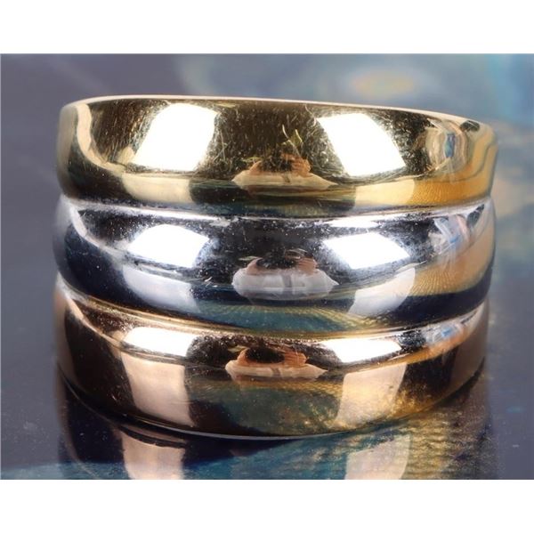 18K GOLD TRI-COLOR BAND