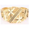 Image 1 : 21K YELLOW GOLD DIAMOND CUT  FROSTY UNISEX RING