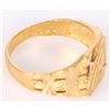 Image 5 : 21K YELLOW GOLD DIAMOND CUT  FROSTY UNISEX RING