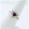 Image 3 : 1.30CT PURPLE KASHMIR SAPPHIRE DIA PLATINUM RING