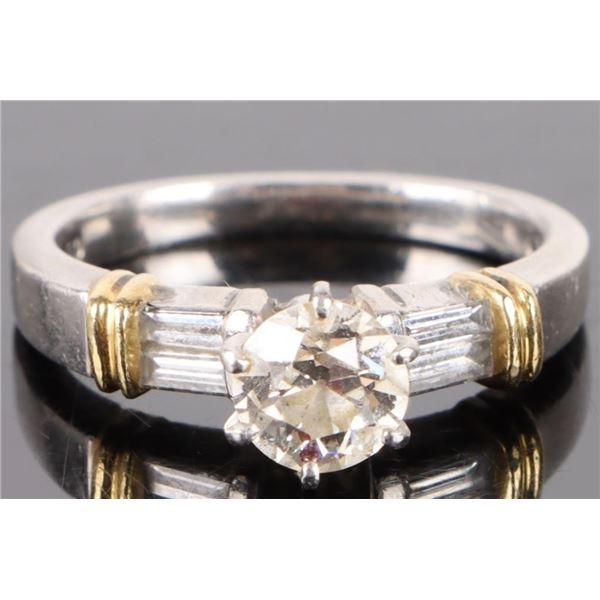 PLATINUM &18K M&B DIAMOND LADIES WEDDING RING SET