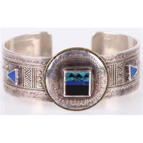 MEXICAN STERLING SILVER BLUE STONE BRACELET