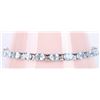 Image 1 : 6.6CTW BRIGHT BLUE TOPAZ STERLING SILVER BRACELET
