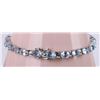 Image 3 : 11.0CTW BLUE TOPAZ STERLING SILVER LADIES BRACELET