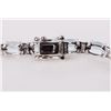 Image 4 : 11.0CTW BLUE TOPAZ STERLING SILVER LADIES BRACELET