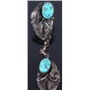 Image 3 : NATIVE AMERICAN STERLING LEAF TURQUOISE BRACELET