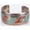 Image 1 : SOUHWEST NAVAJO STERLING MOSAIC STONE BRACELET