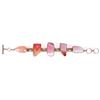 Image 1 : CHUNKY PINK AGATE STERLING SILVER LADIES BRACELET