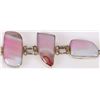 Image 3 : CHUNKY PINK AGATE STERLING SILVER LADIES BRACELET