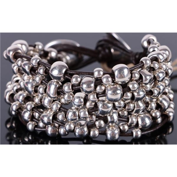 UNO DE 50 STERLING SILVER BUBBLE BRACEELT