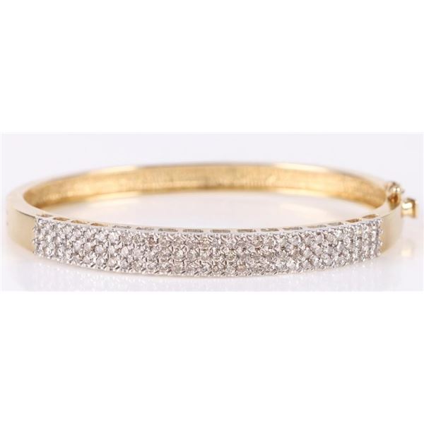 0.90CTW DIAMOND 14K WHITE & YELLOW GOLD BRACELET